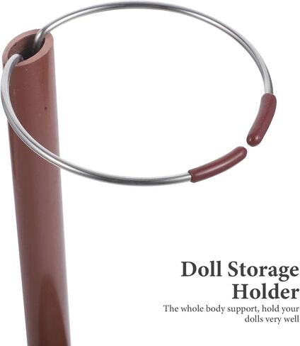 NUOBESTY 1pc Doll Stand Plush Doll Holder Storage Holder Storage Rack Wooden Rack Round Base Display Rack Wood Bracket Practical Doll Bracket Doll Display Stand Children Toy Doll Rack in Saudi Arabia
