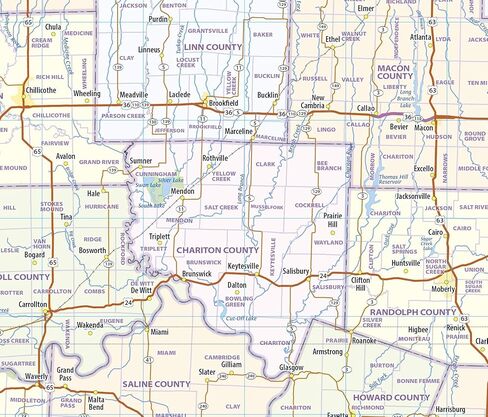 خريطة الجدار المصففة ميسوري (60 "عريض × 54" مرتفع) in Kuwait