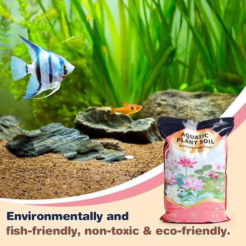 Aquatic Plant Soil & Aquarium Soil, Natural Organic Substrate for Water Plants - Safe for Fish, Nutrient-Rich Clay Base for Lotus & Water Lily (AquaticSoil, 3.3 LBS) in Saudi Arabia