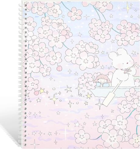 YUATCYA Large Sticker Collecting Book Storage Album 8.5 x 11 Inch Reusable Stickers Organizer Collection Notebook with 40 Sheets Blank Release Paper Letter Size (Cherry Blossoms) in Kuwait