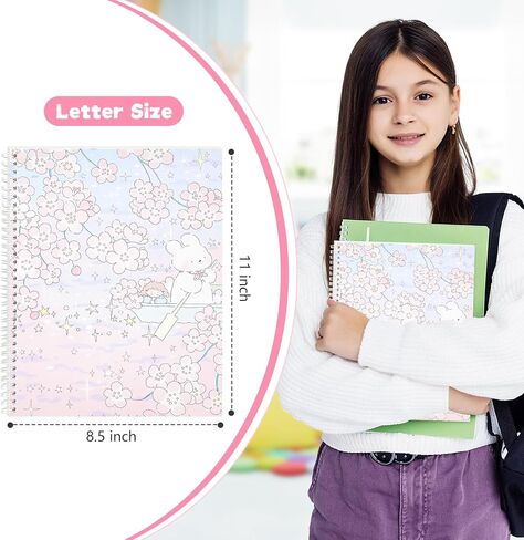 YUATCYA Large Sticker Collecting Book Storage Album 8.5 x 11 Inch Reusable Stickers Organizer Collection Notebook with 40 Sheets Blank Release Paper Letter Size (Cherry Blossoms) in Kuwait