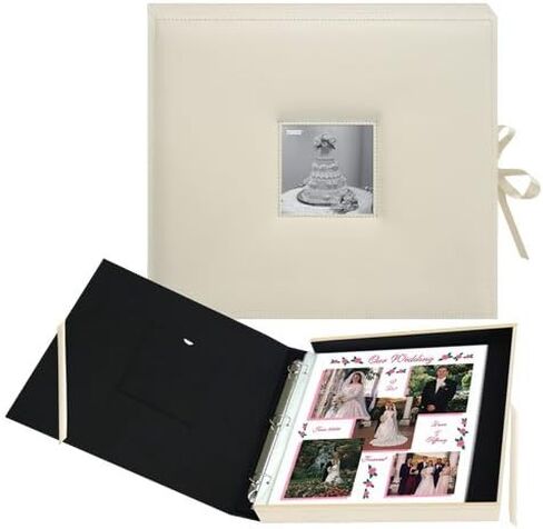 Pioneer 3-Ring Sewn Leatherette Box 13 "x14.5" ، العاج in Saudi Arabia