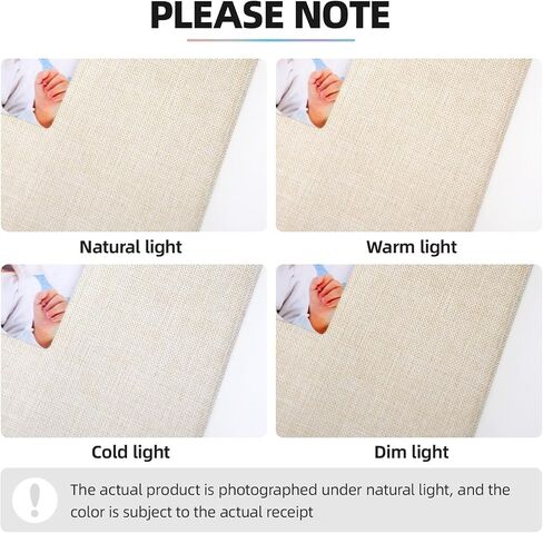 ألبوم سجل القصاصات ، 8 "x8" ألبوم صور DIY مع غلاف الكتان النافذة المربعة Kraft Paper 32 ورقة ، كتاب ذاكرة أنيقة لحفل الزفاف ، الذكرى ، العائلة ، السفر ، البيج in Saudi Arabia