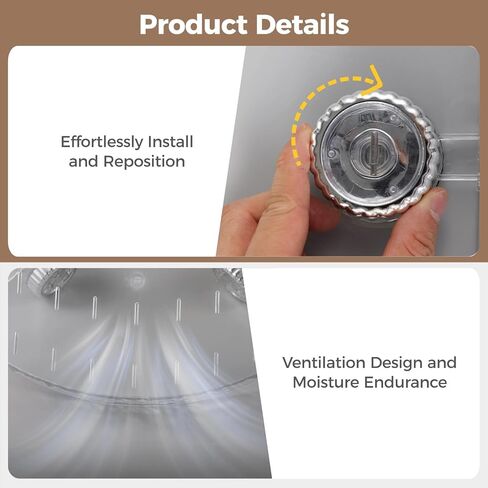 Transparent Suction Cup Storage Rack, 2 Pcs Corrugated Suction Cup Storage Holder, No Drilling, Adjustable Bathroom Kitchen Storage with Hooks, Glove, Cleaning Sponge, Cloth in Saudi Arabia