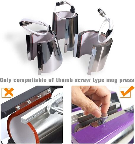 BetterSub Mug Cup Press Heating Transfer Attachment Silica Gel 110V for Heat Press Machine Transfer Sublimation Cylindrical (US Cylindrical 11oz) in Saudi Arabia