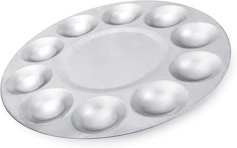 Paint Palette, 10 Compartments Paint Tray Palette Aluminium Mixing Colour Tray DIY Art Supplies for Parties Kids Students in Saudi Arabia
