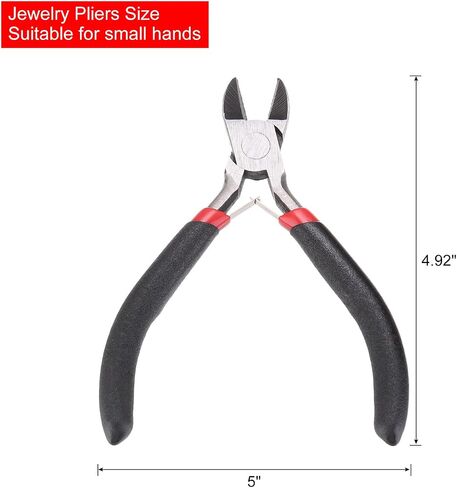 قاطع الأسلاك Harfington 4 "مقطوعة صغيرة جانبية مع PVC مقبض PVC الزلوج من مجوهرات الديكور لصنع المجوهرات لصنع الأسلاك in Kuwait