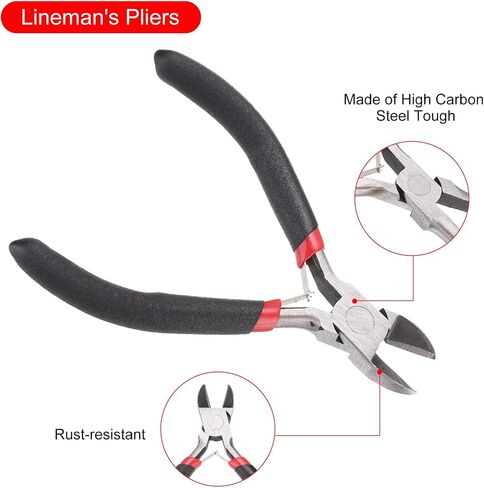 قاطع الأسلاك Harfington 4 "مقطوعة صغيرة جانبية مع PVC مقبض PVC الزلوج من مجوهرات الديكور لصنع المجوهرات لصنع الأسلاك in Kuwait