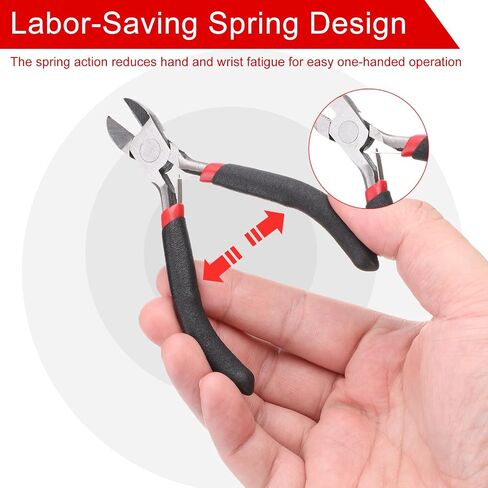 قاطع الأسلاك Harfington 4 "مقطوعة صغيرة جانبية مع PVC مقبض PVC الزلوج من مجوهرات الديكور لصنع المجوهرات لصنع الأسلاك in Kuwait