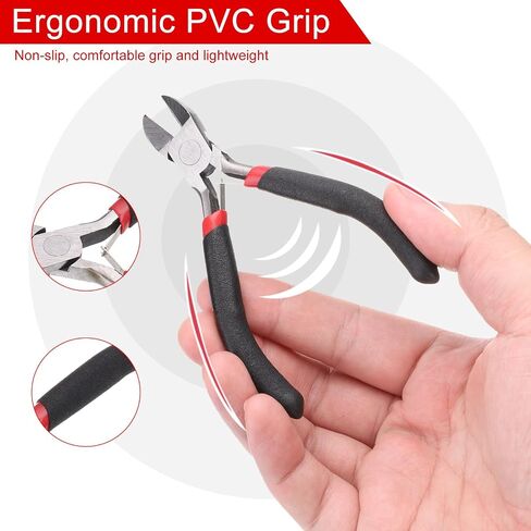 قاطع الأسلاك Harfington 4 "مقطوعة صغيرة جانبية مع PVC مقبض PVC الزلوج من مجوهرات الديكور لصنع المجوهرات لصنع الأسلاك in Kuwait
