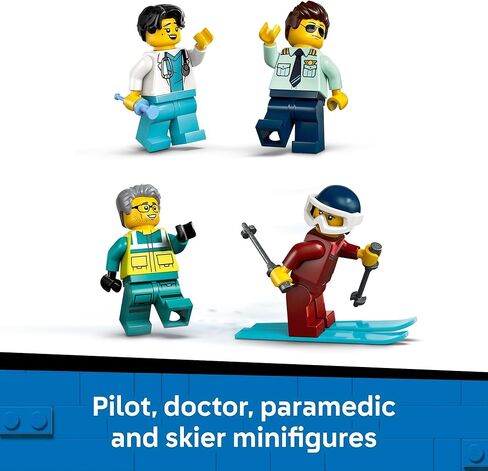 LEGO City Emergency Air Ambulance Airplane Building Toy for Kids - Pretend Play Rescue Airplane Model for Boys & Girls, Ages 6+ - Building Blocks W/Hero Minifigures - Gift Idea for Birthdays - 60465 in Saudi Arabia