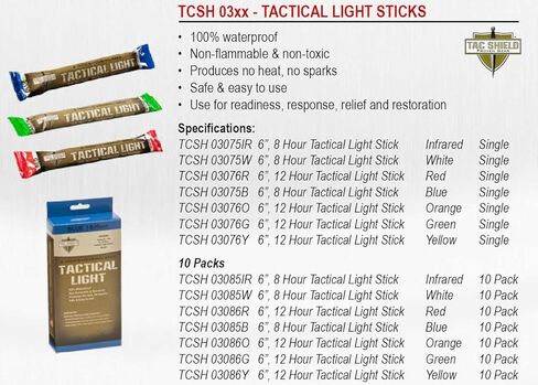Tac Shield 8 Hour Light Stick (10-Pack), Blue, 6""" (T03085B) in Saudi Arabia