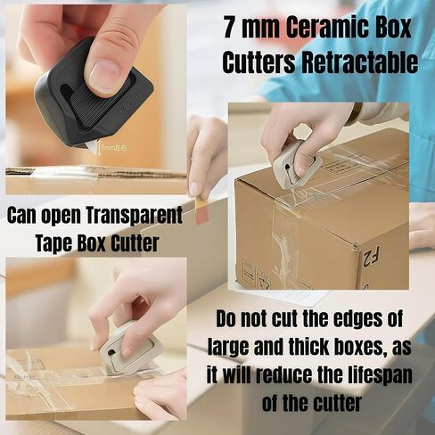 2 PCS Box Cutter قابلة للسحب ، أداة فتح مربع الشريحة ، سلامة قاطع مربع الخزانة الصغيرة ، فتاحة الحزمة المغناطيسية (أسود) in Saudi Arabia