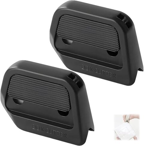 2 PCS Box Cutter قابلة للسحب ، أداة فتح مربع الشريحة ، سلامة قاطع مربع الخزانة الصغيرة ، فتاحة الحزمة المغناطيسية (أسود) in Saudi Arabia