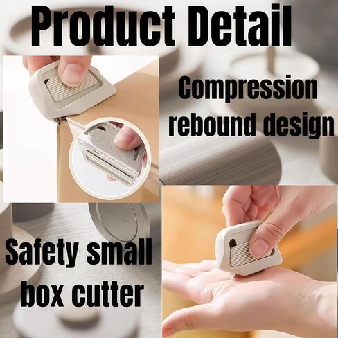 2 PCS Box Cutter قابلة للسحب ، أداة فتح مربع الشريحة ، سلامة قاطع مربع الخزانة الصغيرة ، فتاحة الحزمة المغناطيسية (أسود) in Saudi Arabia
