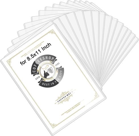 15 Pcs 8.5" x 11" Rigid Print Protectors Clear Document Holder, Hard Plastic Document Photo Sleeves, Birth Certificate Toploaders Protector in Saudi Arabia