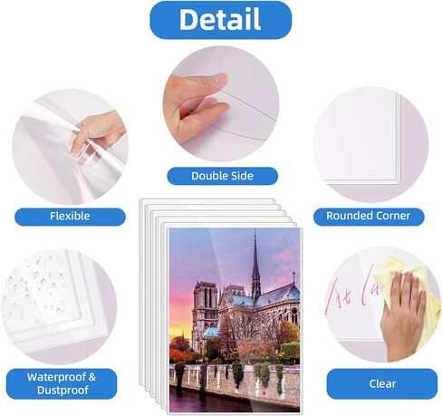 15 Pcs 8.5" x 11" Rigid Print Protectors Clear Document Holder, Hard Plastic Document Photo Sleeves, Birth Certificate Toploaders Protector in Saudi Arabia