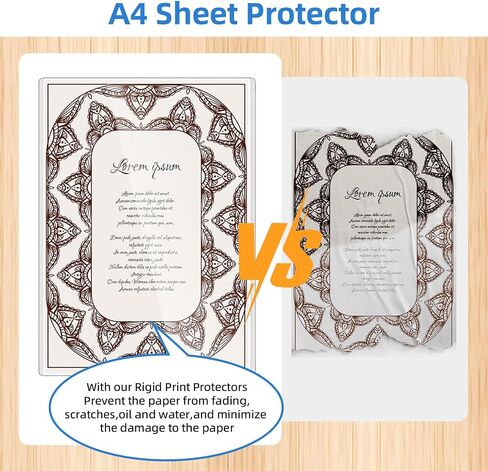 15 Pcs 8.5" x 11" Rigid Print Protectors Clear Document Holder, Hard Plastic Document Photo Sleeves, Birth Certificate Toploaders Protector in Saudi Arabia