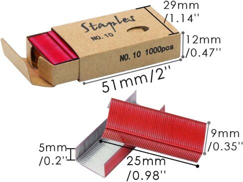 Mogoostry ملونة Staples 26/6 تعبئة Stapler القياسية ، 1/4 بوصة مربى الساق ، 1000pcs/حزمة (8 حزم 26/6 دبابيس المجموع) in Saudi Arabia