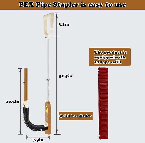 PEX Foamboard Stapler 1100 PCS Staple لـ Foamboard Stapler 1.65 ″ Staples for 1 ″ و 2 ″ Foam Board (Black) in Kuwait
