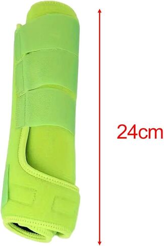 4 قطع أغطية الساق أحذية الخيول تغطي لفائف الساق القابلة للتعديل قابلة للتعديل واقي الساق لركوب التدريب لدينا ، الأخضر الفاتح ، L. in Kuwait