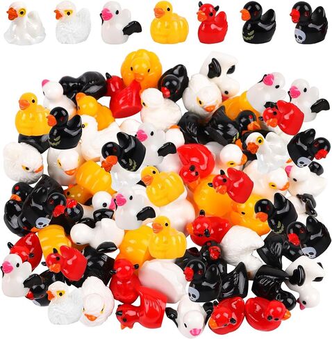 فويما هالوين ميني راتنج البط ، 56pcs اليقطين شبح البط المصغر للهالوين حرفة دمية الجنية الديكور المنزل in Saudi Arabia
