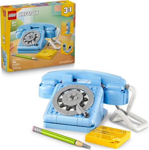 LEGO Creator 3 in 1 Retro Telephone Kids Toy - Home Decor for Bedroom or Kids Room - Building Toy and Learning Playset for Girls & Boys, Ages 8+ - Gift Idea for Birthdays or Special Occasions - 31174 in Saudi Arabia