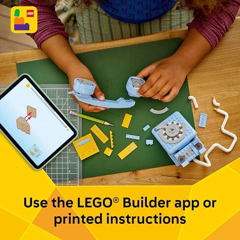 LEGO Creator 3 in 1 Retro Telephone Kids Toy - Home Decor for Bedroom or Kids Room - Building Toy and Learning Playset for Girls & Boys, Ages 8+ - Gift Idea for Birthdays or Special Occasions - 31174 in Saudi Arabia