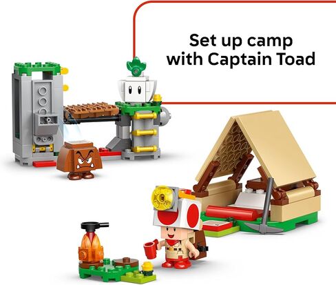لعبة Lego Super Mario Captain's Toad's Camp Building Toy - Play Play مجموعة للأطفال ، الذين تتراوح أعمارهم بين 6 سنوات - لبنات البناء للفتيان والبنات مع Toad و Goomba و Turnip Toy Toy - فكرة هدية لأعياد الميلاد - 72040 in Saudi Arabia