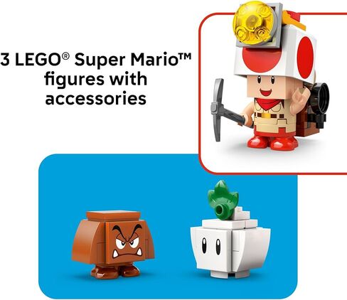لعبة Lego Super Mario Captain's Toad's Camp Building Toy - Play Play مجموعة للأطفال ، الذين تتراوح أعمارهم بين 6 سنوات - لبنات البناء للفتيان والبنات مع Toad و Goomba و Turnip Toy Toy - فكرة هدية لأعياد الميلاد - 72040 in Saudi Arabia