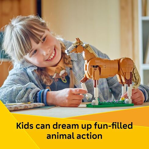 LEGO Creator 3 in 1 Beautiful Horse Building Toy for Kids - Building Blocks & Learning Toy for Girls & Boys, Ages 9+, Create a Horse, Bear, or Deer Toy with 1 Set - Gift for Birthdays - 31166 in Saudi Arabia