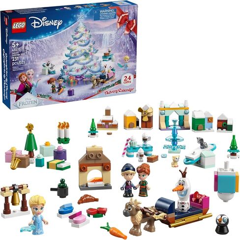 Lego Disney Frozen Advent Calendar 2025 Kids Toy - العد التنازلي العد التنازلي للبنين والبنات ، الأعمار 5+ - Ana & Elsa Minidolls والمفاجآت القابلة للبناء - ديزني الأميرة هدية لعيد الميلاد - 43273 in Saudi Arabia