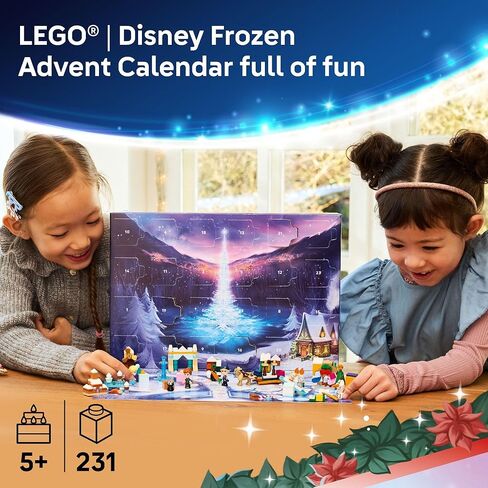 Lego Disney Frozen Advent Calendar 2025 Kids Toy - العد التنازلي العد التنازلي للبنين والبنات ، الأعمار 5+ - Ana & Elsa Minidolls والمفاجآت القابلة للبناء - ديزني الأميرة هدية لعيد الميلاد - 43273 in Saudi Arabia