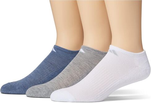 adidas Athletic No Show Socks 6-Pair White/Grey Marl/White/Clear Mint/Acid Orange/Bliss MD (Women's shoe size 5-10) in Saudi Arabia