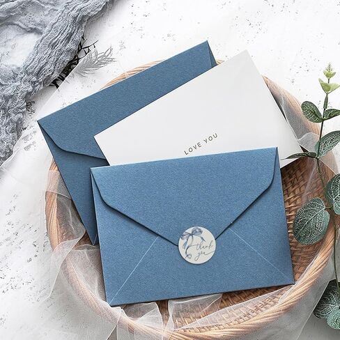 500pcs Blue Thanks Thanks You Stickers و 1.5 بوصة Bowknot شكرًا لك على الملصقات وملصقات الأعمال الصغيرة التي لاصق على عبوات الهدايا (الأزرق) in Kuwait