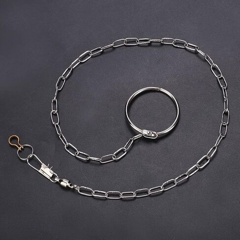 Fydun Bird Leash, Stainless Steel Pet Birds Foot Chain Anklet Leash, with Ankle Toys Training Harness Anti Bite Outdoor Flying Ing Rope (#4) in Saudi Arabia