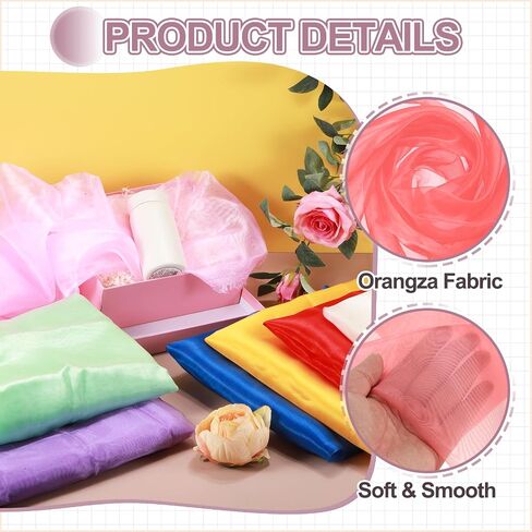 MECCANIXITY Iridescent Sheer Organza Fabric, 10 Yards x 59 Inches Solid Holographic Shiny Fabric Organza Cloth for Wedding, Curtains, Costume, Photo Background, Gradient Fluorescent Orange in Saudi Arabia