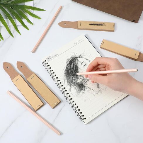 4pcs أقلام الرصاص كتلة ورق الصنفرة المبراة للرسم ، ورسم الرسم الصنفرة برسم القلم الرصاص ، وأداة الرسم الفنية لوحة قلم رصاص لشراء العصي الباستيل ، والملون ، والفحم in Saudi Arabia