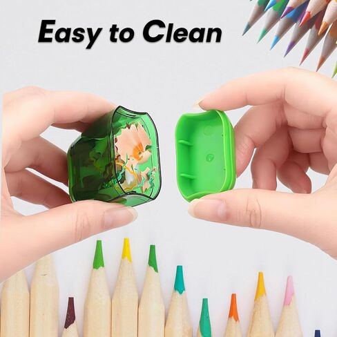 7 حزمة يدوي قلم رصاص شحذ السفر ودية ، تصميم ثقب مزدوج ، مضغوط ونابض بالحياة مثالية للأقلام ، أقلام أقل in Kuwait