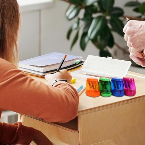 7 حزمة يدوي قلم رصاص شحذ السفر ودية ، تصميم ثقب مزدوج ، مضغوط ونابض بالحياة مثالية للأقلام ، أقلام أقل in Kuwait