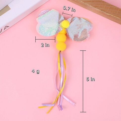 تعبئة لعبة Cat Toy ، 2 عبوة لعبة Cat Mouse Toy مع ذيل الريشة ، وملحقات لعبة Wand Cat ، وملحقات لعبة Teaser Refill Feather Cat Toy مع جرس لممارسة القطط الداخلية واللعب in Kuwait