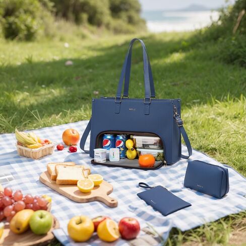 Keyli 3pcs Laptop Bag for Women 15.6 inch and Lunch Tote Bag for Women with Insulated Lunch Compartment Computer Briefcase in Saudi Arabia