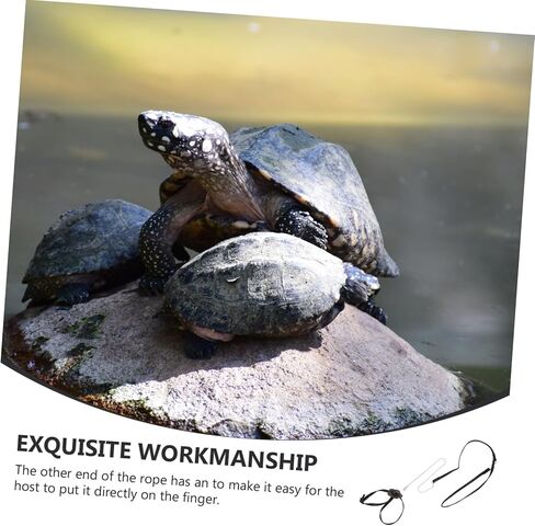 DECHOUS Adjustable Turtle Leash PET Training Harness for Turtles and Reptiles Lightweight Traction Rope Safety Features Size S (Black) in Kuwait