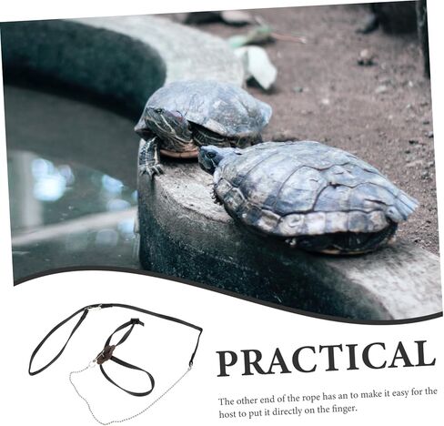 DECHOUS Adjustable Turtle Leash PET Training Harness for Turtles and Reptiles Lightweight Traction Rope Safety Features Size S (Black) in Kuwait