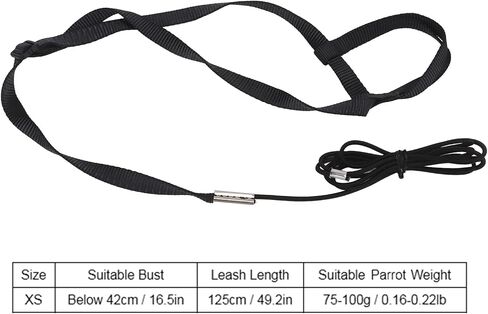 Bird Harness Leash Adjustable Parrot Flying Rope Bite Proof Outdoor Training Traction Rope Nylon Webbing Elastic Aviator Harness with Metal Buckle for Cockatiel Conure (XL) in Saudi Arabia