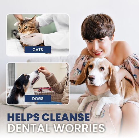 RadPet Advanced Dental Hygiene Kit for Cats & Dogs - Complete Oral Care with Toothbrush, Enzymatic Toothpaste, Dental Wipes, & Water Additive Vet Formulated Pet Toothpaste Kit in Saudi Arabia
