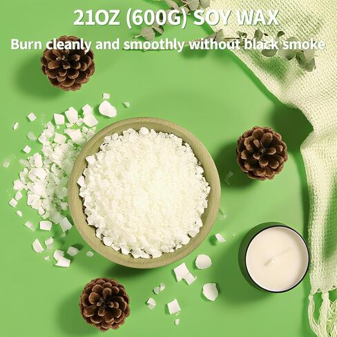 Aeraroma Candle Making Kit for Adults, Soy Candle Making Kit for Beginner - DIY Starter Candle Making Supplies with 900ml Candle Make Pouring Pot & Glass Jars, Perfect for Home Decorations in Saudi Arabia