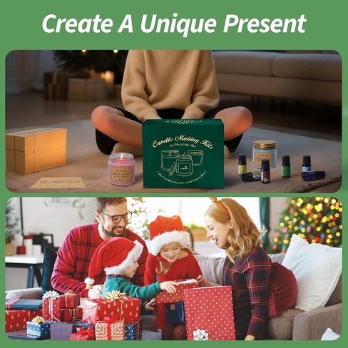Aeraroma Candle Making Kit for Adults, Soy Candle Making Kit for Beginner - DIY Starter Candle Making Supplies with 900ml Candle Make Pouring Pot & Glass Jars, Perfect for Home Decorations in Saudi Arabia