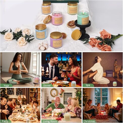 Aeraroma Candle Making Kit for Adults, Soy Candle Making Kit for Beginner - DIY Starter Candle Making Supplies with 900ml Candle Make Pouring Pot & Glass Jars, Perfect for Home Decorations in Saudi Arabia