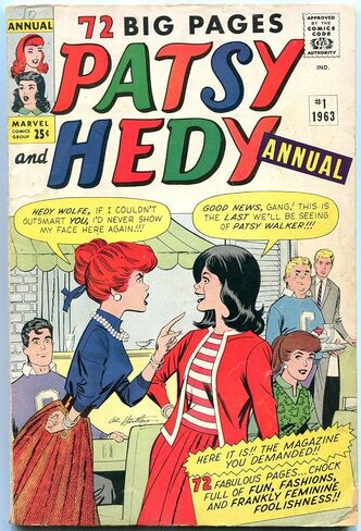 Patsy and Hedy Annual #1 1963- Paper Dolls- Fashions VG in Saudi Arabia